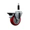 Service Caster 4'' Red Poly Swivel 7/8'' Expanding Stem Caster with Brake SCC-EX20S414-PPUB-RED-PLB-78 - alternate 1